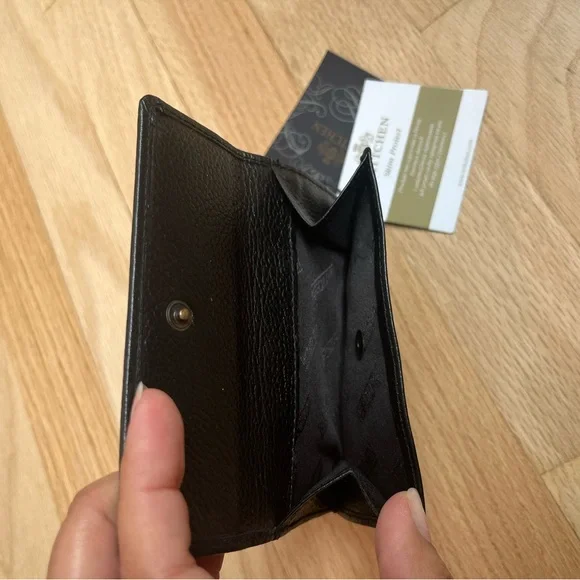 Black leather wallet- brand new- mint condition - Picture 6 of 6